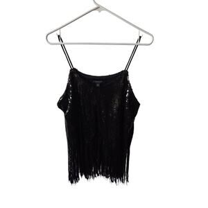 Marc Jacobs Sequined Tank Top with Fringe Women's Size M
